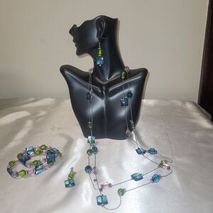 Elegant Multicolor Beaded Jewelry Set